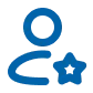 user star line icon